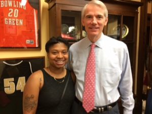 Jayla Reed and US Senator Rob Portman